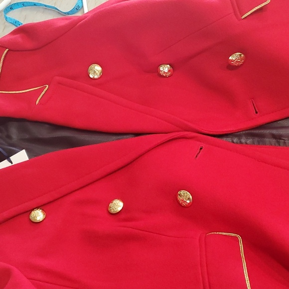 Olivia Palermo Banana Republic red wool military coat - Picture 15 of 16